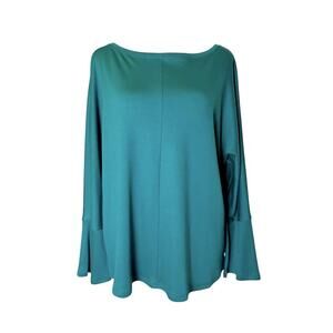 Eileen Fisher Teal Long Sleeve Top